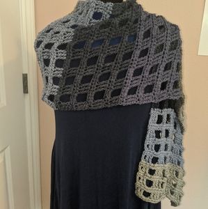 Rainy Day Windows Wrap (Hand crocheted)